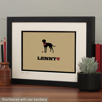 Personalised Viszla Print For One Or Two Dogs, 4 of 12