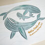 Personalised New Baby Whale Print, thumbnail 4 of 7