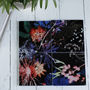 Deep Blue Botanical Design Glass Coaster Set, thumbnail 1 of 2