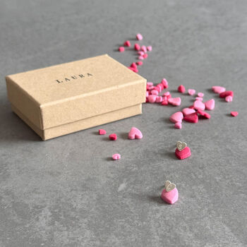 Personalised Initials Sterling Silver Heart Earrings, 2 of 12