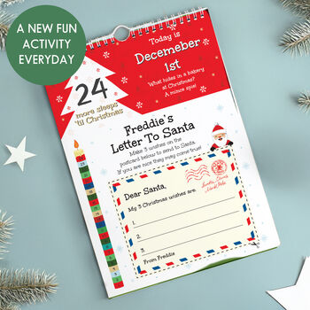 Personalised 24 Sleeps Activity Advent Calendar, 7 of 10