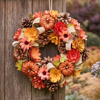 Autumn Floral Door Wreath Collection, 3 of 7
