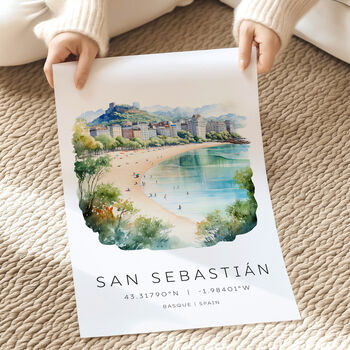 San Sebastian Spain City Travel Print, 2 of 7