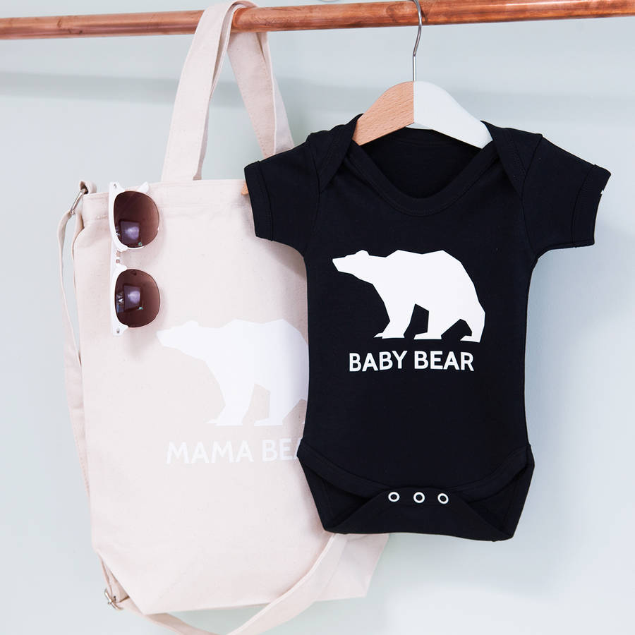 Mama Bear Tote And Babygrow New Baby Gift Set, 1 of 5