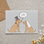 Golden Cocker Spaniel Wedding / Engagement Card, thumbnail 1 of 2