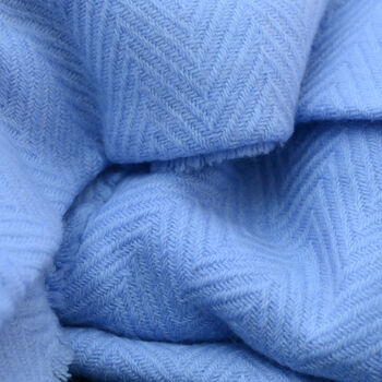 Powder Blue Cashmere Wool Scarf, 3 of 4