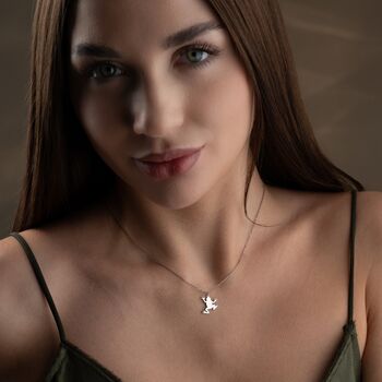 'Good Luck' Sterling Silver Frog Necklace, 6 of 10