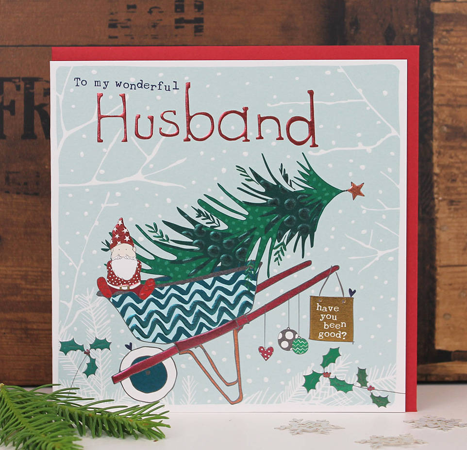 Christmas Greetings Card For A Husband By Molly Mae