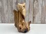 Wooden Owl Ornament Driftwood Sculpture Tawny Owl Gift, thumbnail 1 of 8