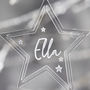 Personalised Clear Star Christmas Decoration, thumbnail 2 of 2
