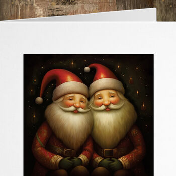 Gay Pride Christmas Card, Santa Claus Lgbtq+, 2 of 3