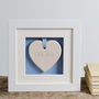 Engraved Ceramic Heart Christening Box Frame, thumbnail 1 of 5