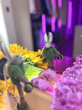 Handmade Felt Billy Bumblebee Hare Hanging Decoration, 3 of 3