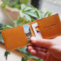Personalised Cyclists Leather Card Holder, thumbnail 3 of 6