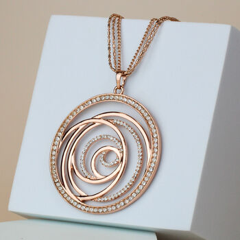 Sparkly Spiral Pendant Necklace, 2 of 5