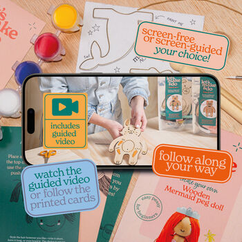 Make Your Own Mermaid Wooden Craft Kit For Kids, 2 of 6