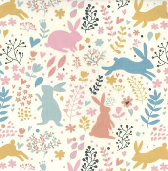 Girls Bouncing Bunny Rabbit Cotton Long Sleeved Nightie, 7 of 8