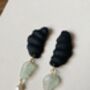 Abstract Scallop Shell Dangle Drop Statement Earrings, thumbnail 6 of 11