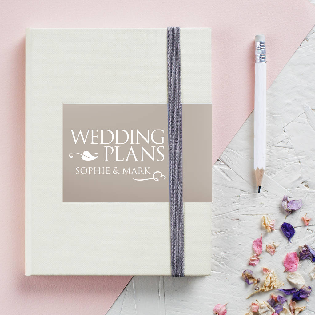 personalised engagement wedding notebook by quirky gift ...