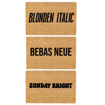 Personalised Coir Door Mat Your Text Here Door Mat, 8 of 9