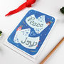 Peace And Joy Angels Christmas Card, thumbnail 2 of 5