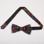 Mens Green And Red Floral Bow Tie, thumbnail 8 of 8
