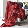 Personalised Red Blanket With Your Own Text, thumbnail 5 of 6