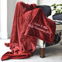 Personalised Red Blanket With Your Own Text, thumbnail 6 of 7