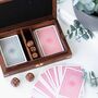 Personalised Wooden Card And Dice Game Set, thumbnail 2 of 8