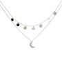 Star Gaze Double Layer Necklace Silver, thumbnail 2 of 4