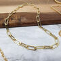 18k Gold Plated Paperclip Necklace, thumbnail 2 of 6