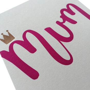 'Mum' Script Letterpress Mother's Day Card, 3 of 3