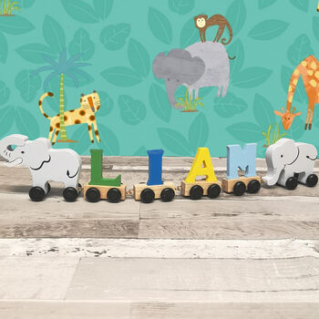 Elephant Wooden Letter Name Train, 2 of 12