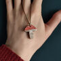 Fly Agaric Toadstool Necklace, thumbnail 2 of 4