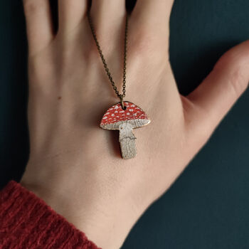 Fly Agaric Toadstool Necklace, 2 of 4