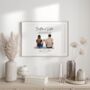 Personalised Sibling Hug Print – Brother And Sister Gift, thumbnail 1 of 5