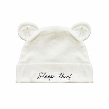 Soft Newborn Hat In White, 2 of 3