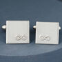Personalised Sterling Silver Infinity Symbol Cufflinks, thumbnail 6 of 11