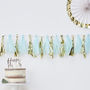 Blue And Gold Party Decoration Tassel Garland, thumbnail 1 of 3
