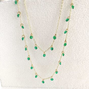 Floating Emerald Full Station Necklace, 2 of 5