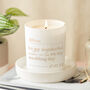 Mother In Law Wedding Gift Soy Wax White Candle, thumbnail 1 of 11