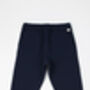 Margot Relaxed Cigarette Style Sweatpants Navy Blue Available In Regular And Tall Length, thumbnail 4 of 6