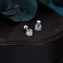 Cz Crystal Screw Back Earrings, thumbnail 3 of 12