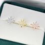 Sparkly Cz Starburst Stud Earrings In Sterling Silver, thumbnail 3 of 11