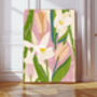 Set Of Two Floral Pastel Flower Art Prints, thumbnail 4 of 4