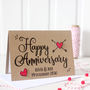 Personalised Name And Date Anniversary Card, thumbnail 3 of 6