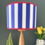 Carnival Lampshade In Bold Blue Deckchair Stripe, thumbnail 8 of 9