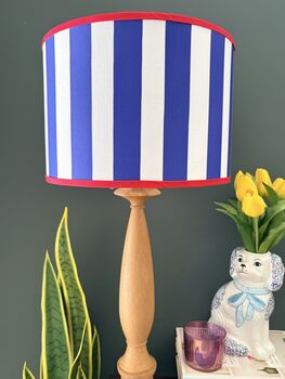 Carnival Lampshade In Bold Blue Deckchair Stripe, 8 of 9