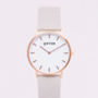 Classic Rose Gold Vegan Leather Watch, thumbnail 10 of 12