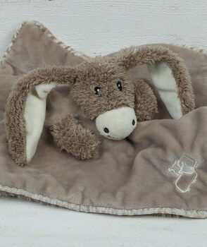 Donkey Finger Puppet Soother With Engraved Heart, 2 of 5